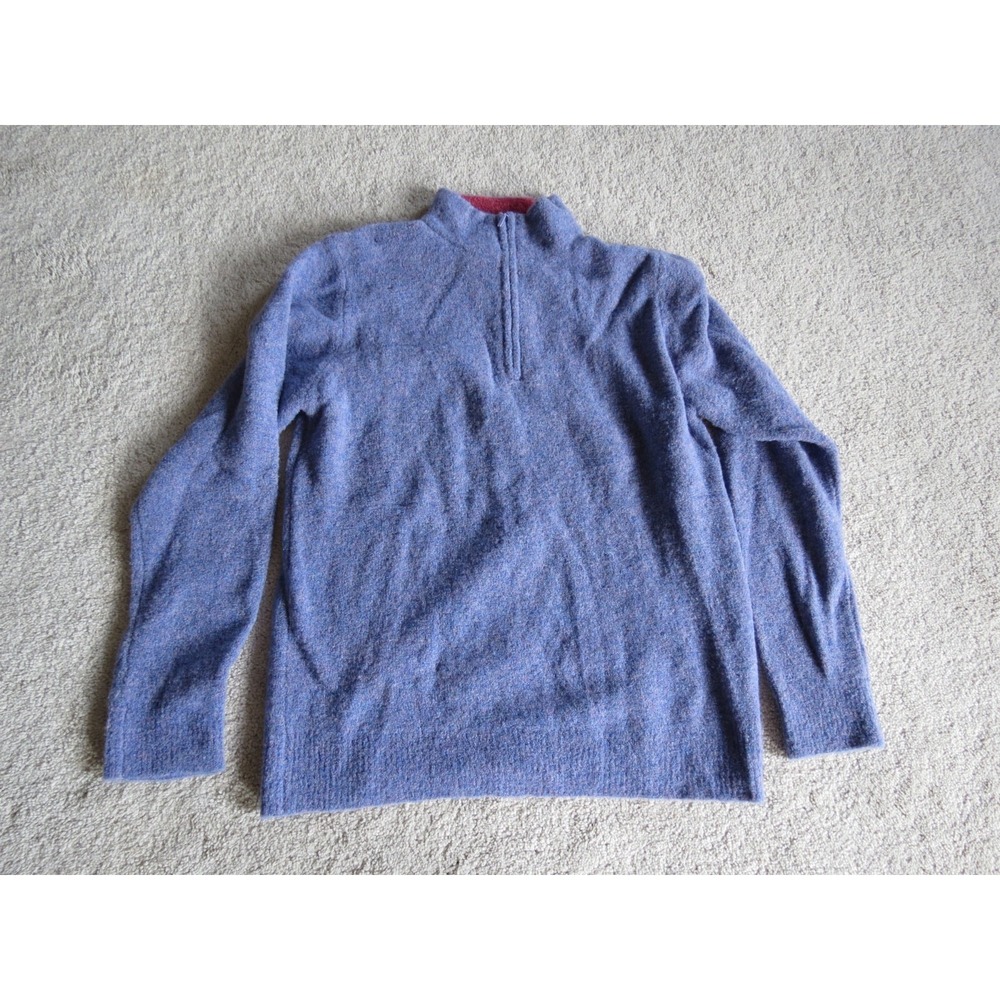 Audrey Talbott Purple Pullover Fleece Sweater Large Quarter Zip Women L